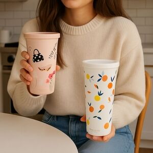 (2) Kate Spade Tumblers